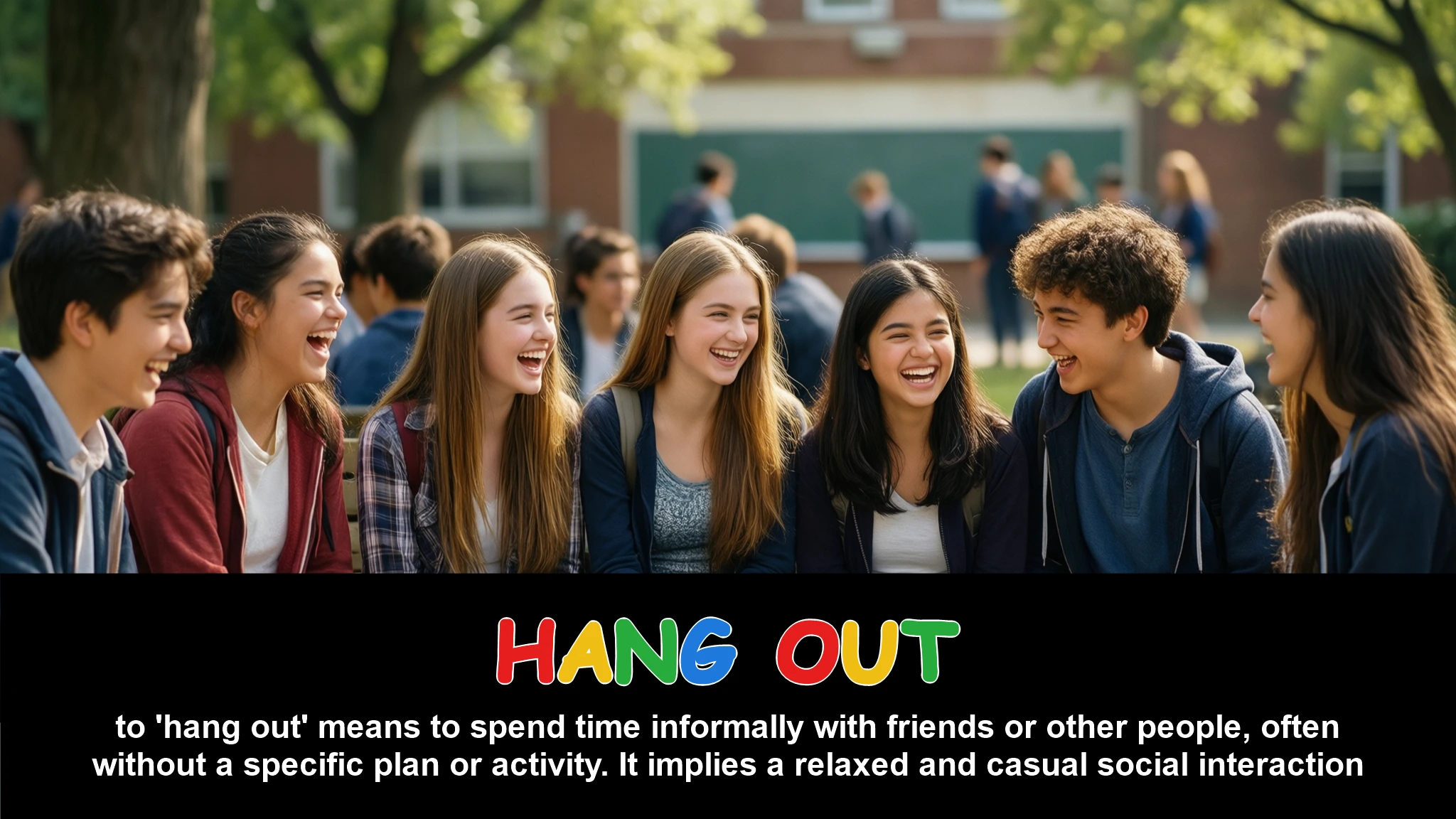 English Illustration for hang out